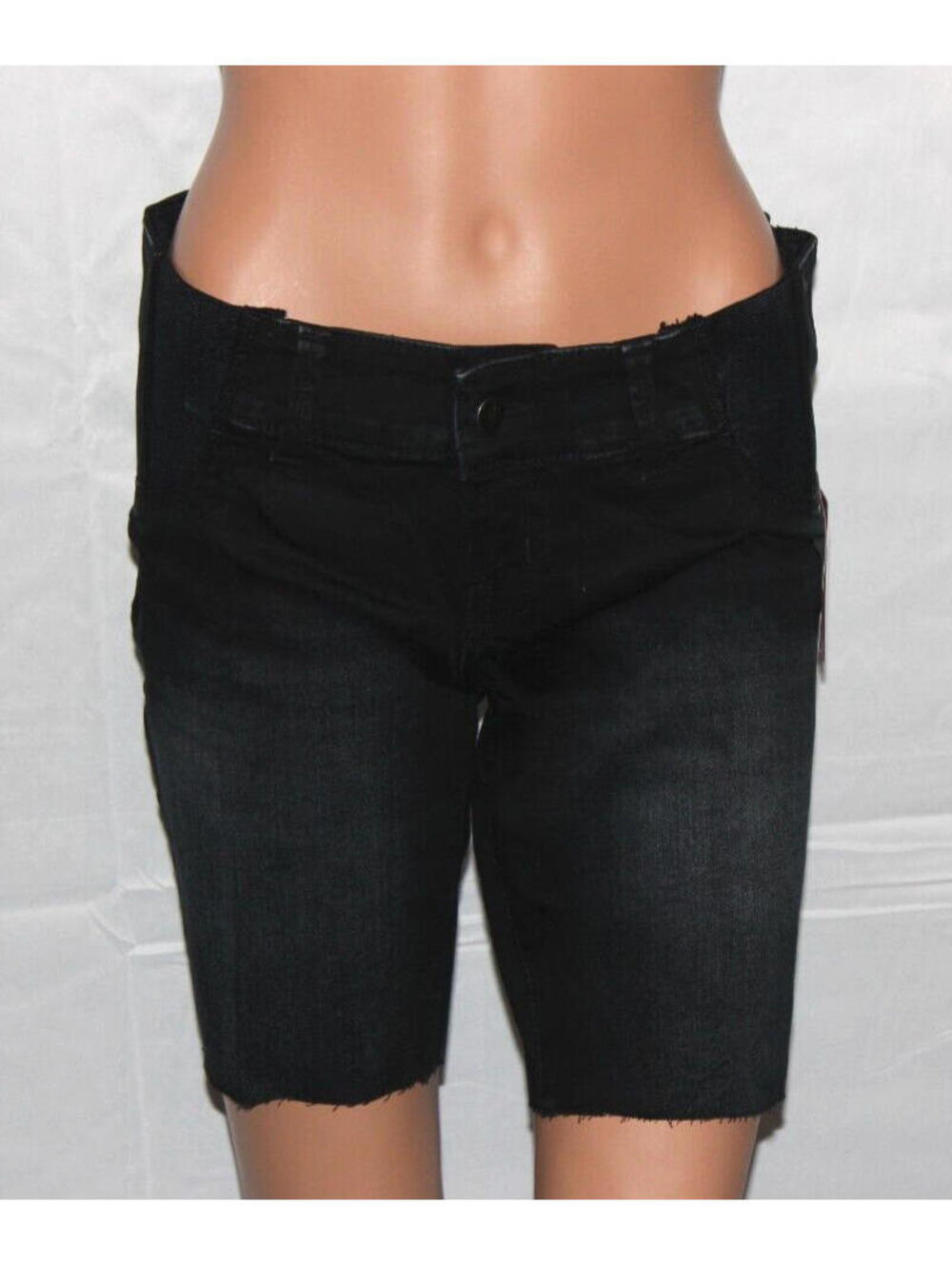 ISABEL MATERNITY BERMUDA SHORTS BLACK DENIM SIDE INSETS SIZES 2, 4, 10, 12, 14